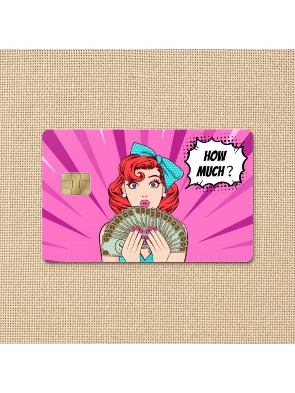How Much Money Funny Credit Card Skin Sticker Vinyl Waterproof